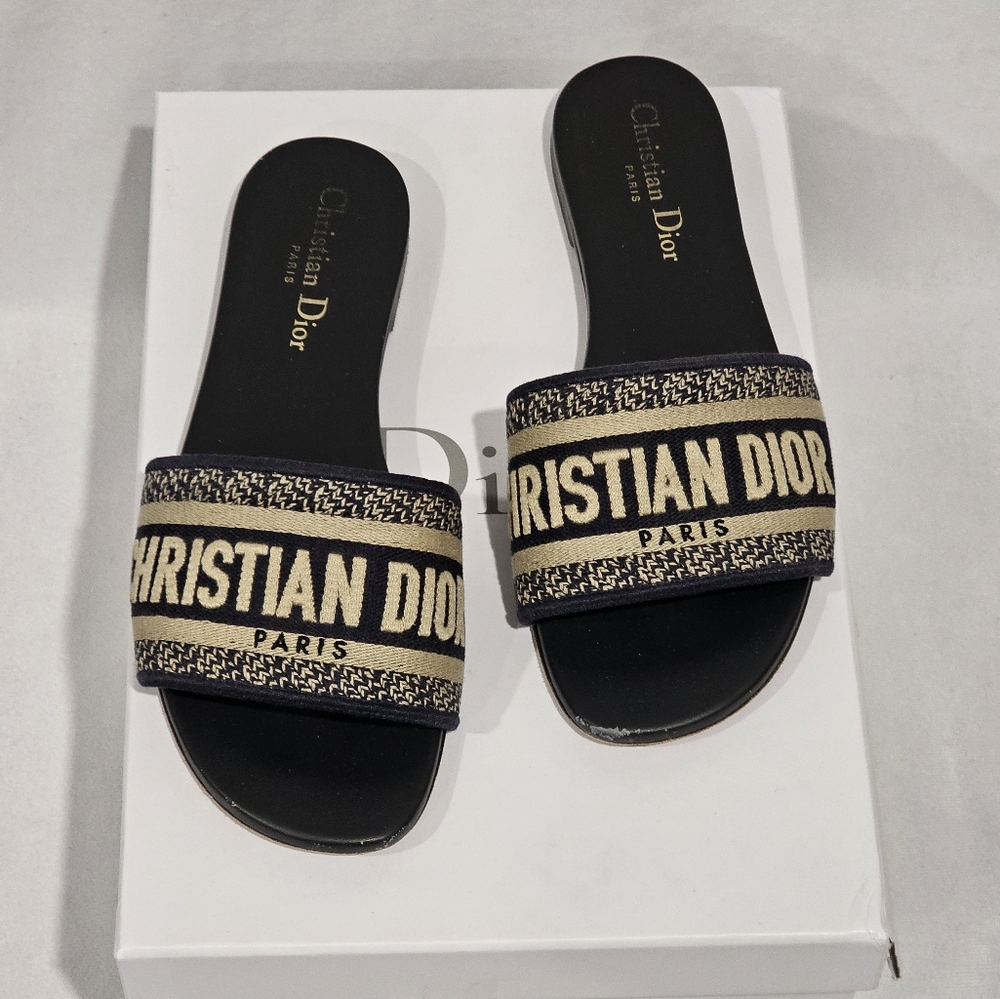 Christian Dior Dway Slides in size 37.5 - Picture 1 of 6